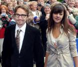 Lorànt Deutsch et sa compagne Marie-Julie Baup, au mariage de Jean d'Orléans et de Philomena de Tornos y Steinhart. 02/05/09