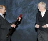 Bertrand Delanoë et Claude Rich