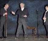 Bertrand Delanoë, Claude Rich et Danielle Mathieu-Bouillon, directrice du Prix Brigadier