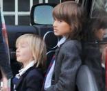 Natascha McElhone et ses fils Theodore et Otis 