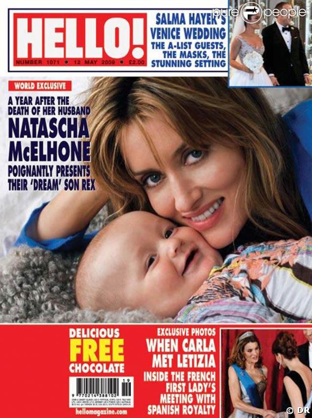 Natascha McElhone et son fils Rex, en couverture du magazine 