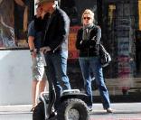 Woody Harrelson sur le tournage de Zombieland sur Hollywood Boulevard