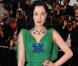Robe verte et parure émeraude pour la célèbre effeuilleuse Dita Von Teese ! Festival de Cannes 2008