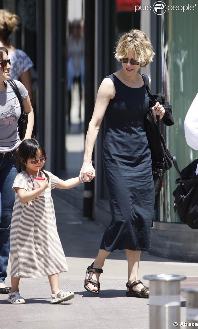 Meg Ryan et sa fille adoptive Daisy âgée de 4 ans