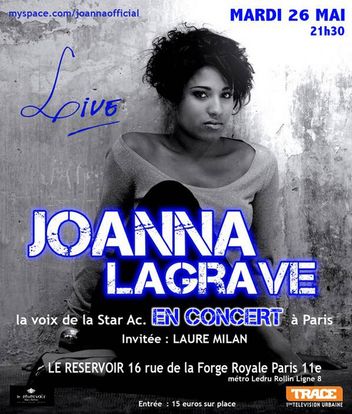 Joanna en concert au Réservoir le 26 mai