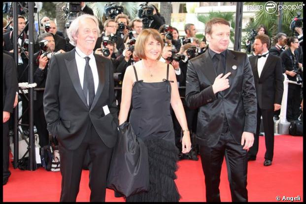 Jean Rochefort, Christine Albanel et Samuel Le Bihan lors de l'ouverture de la cérémonie d'ouverture du 62e Festival de Cannes le 13 mai 2009