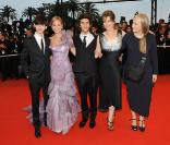 Kerry Fox, Ben Whishaw, Abbie Cornish, la réalisatrice Jane Campion et Thomas Sangster lors de la première à Cannes de Bright Star le 15 mai 2009