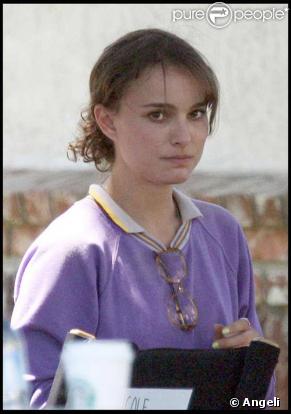 Natalie Portman sur le tournage du film Hesher à Los Angeles