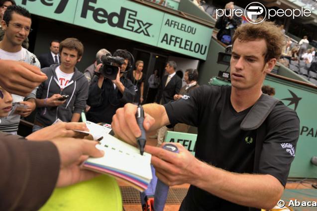 Andy Murray lors du tournoi de Roland Garros le 27 mai 2009