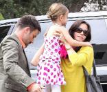 Courteney Cox et David Arquette avec leur petite Coco, à Los Angeles, le 30 mai