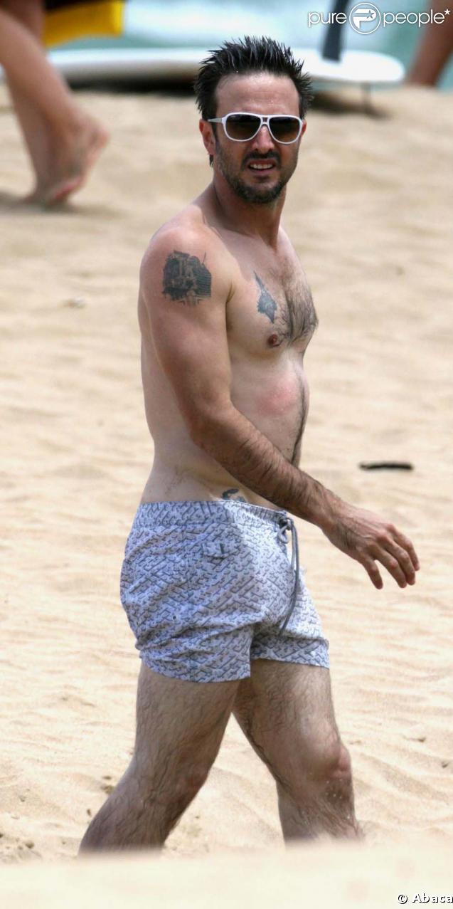 David Arquette : les tatouages, le torse poilu et le maillot tristoune, c'est pas terrible terrible ! Il faudrait revoir le look de ton mari Courteney ! 