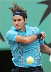 Roger Federer en pleine action !