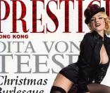 Dita Von Teese juste atomique en couverture de Prestige ! 