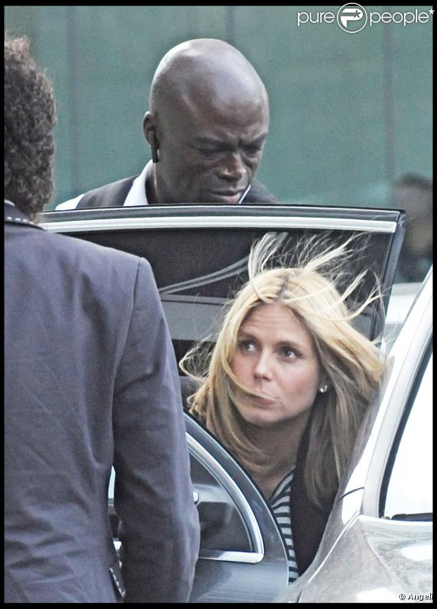 Heidi Klum, très enceinte, et son mari Seal