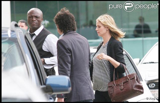 Heidi Klum, très enceinte, et son mari Seal