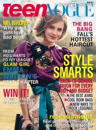 Emma Watson dans le  Teen Vogue  du mois d'août 2009
