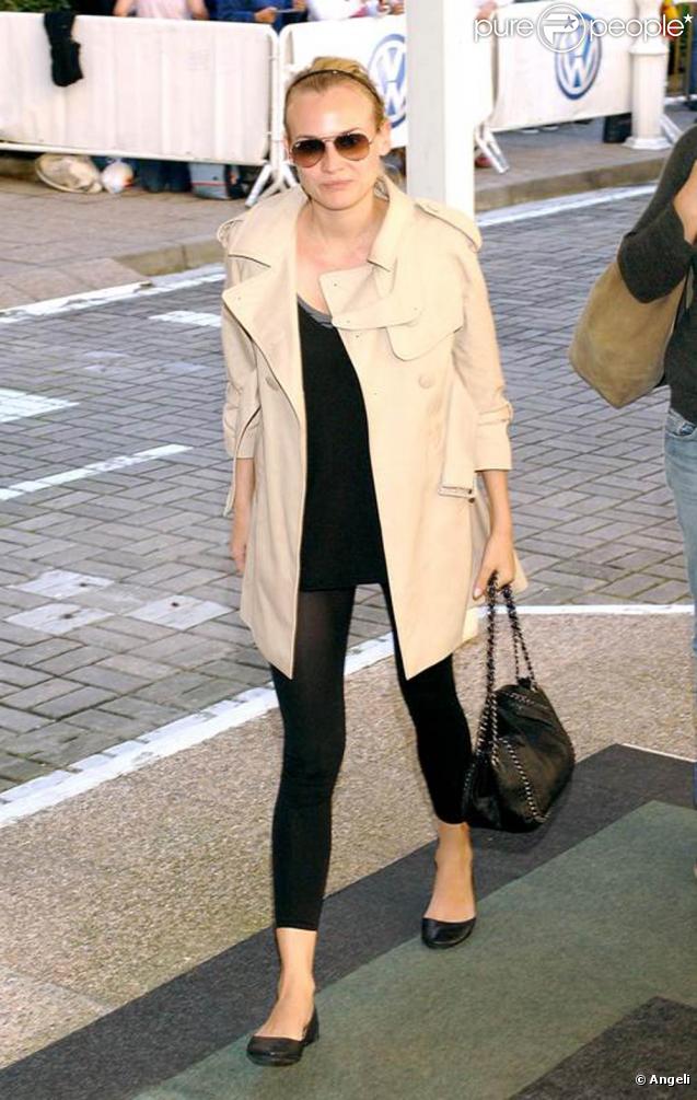 Diane Kruger a choisi les indémodables lunettes aviateurs 