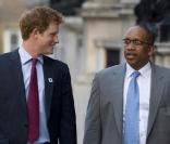 Le Prince Harry et le prince Seeiso du Lesotho lors du 3e anniversaire de l'association humanitaire Sentebale le 2 juin 2009 à Londres
