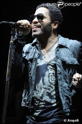 Lenny Kravitz en concert à Londres, le 1er juillet 2009