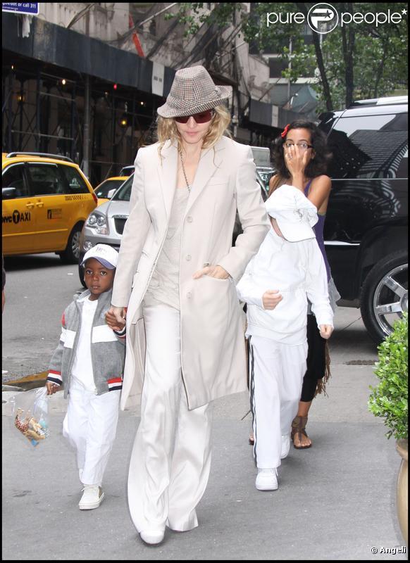 Madonna et ses fils David et Rocco 
