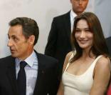 Carla Bruni et Nicolas Sarkozy à L'Aquila le 9 juillet