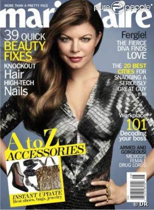 Fergie en couverture de Marie Claire du mois d'août 2009