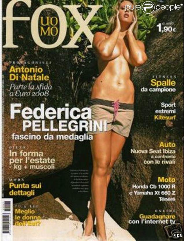 Federica Pellegrini, en couverture de Fox Uomo ! Grrr Grrr...