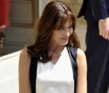 Carla Bruni-Sarkozy à L'Elysée, le 14 juillet 2009