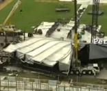 Image du jt de 20h de France 2 du 19 juillet 2009 : le stade du Vélodrome de Marseille qui s'est effondré lors du montage du concert de Mdonna le 16 juillet 