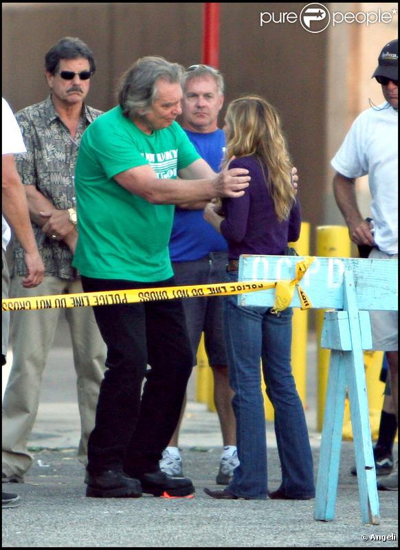 Holly Hunter en tournage pour l'émission  Saving Grace 