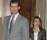 Letizia d'Espagne et son mari le Prince Felipe au Zarzuela Palace (Espagne, 25 juillet 2009)