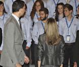 Letizia d'Espagne et son mari le Prince Felipe au Zarzuela Palace (Espagne, 25 juillet 2009)