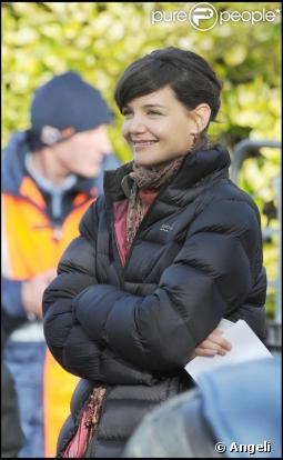 Katie Holmes sur le tournage de Don't Be Afraid Of The Dark le 26/07/09