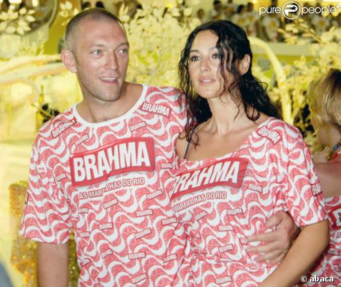 Vincent Cassel et Monica Bellucci au carnaval de Rio de Janeiro