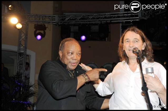 Quincy Jones et Roger Hodgson à la soirée Byblos (Saint-Tropez, 28 juillet 2009)