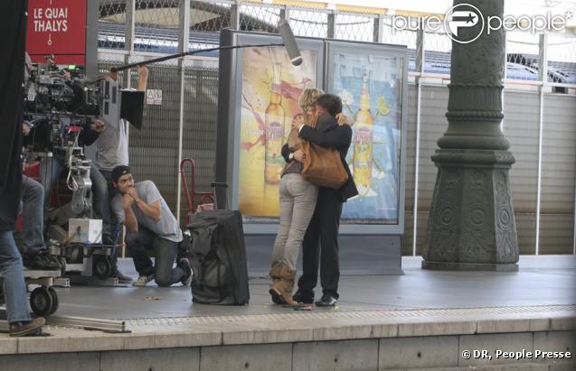 Virginie Efira et Clovis Cornillac sur le tournage de 