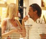 Henri Leconte et son épouse Florentine à Saint-Tropez le 1er août 2009
