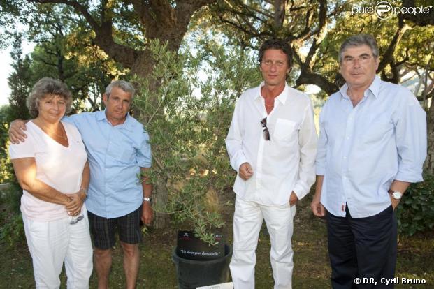 Michel Boujenah, Jacqueline Franjou, Patrice Franke et Roland Bruno au Festival de Ramatuelle. 04/08/09