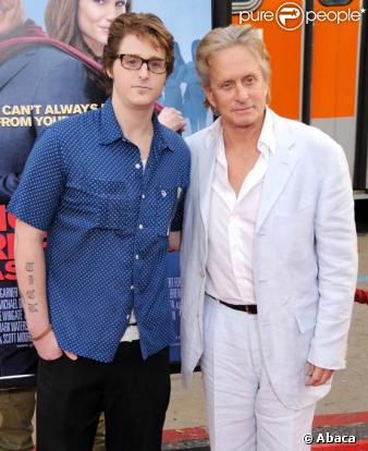 Cameron Douglas et son père Michael en avril 2009 