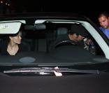 Brad Pitt et Angelina Jolie à la sortie d'un restaurant à Los Angeles (8 août 2009)
