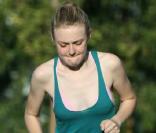 Dakota Fanning en plein sport avec son papa