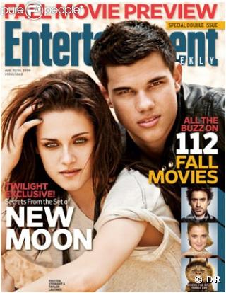 Taylor Lautner et Kristen Stewart les héros de Twilight en couverture de l'édition du 14 août d'Entertainment Weekly