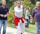 Alexandre Delpérier, Julien Courbet et Jean-Claude Dassier au Grand Prix de la Pétanque arcachonaise le 2 août 2009