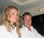  Geri Halliwell et son compagnon Henry Beckwith à Londres, le 21 août 2009. 
 &nbsp; 