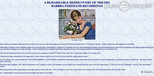 Alors que Barbra Streisand sort son nouvel album, un ancien amant ressort... des vieux dossiers !