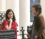 Freida Pinto et Josh Brolin sur le tournage du film de Woody Allen à Londres le 24 août 2009