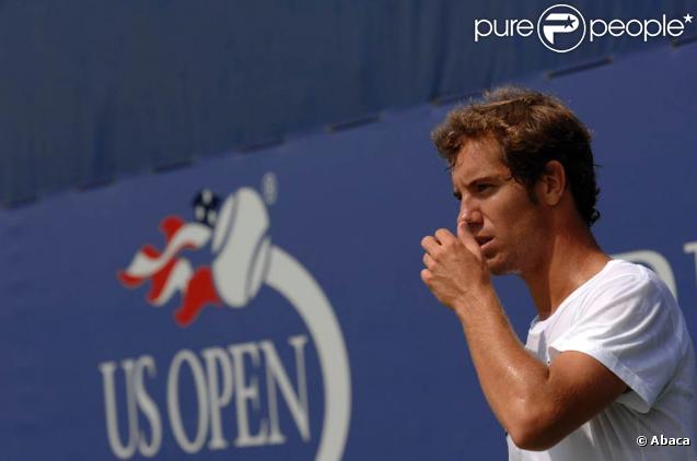 Richard Gasquet, fraîchement battu par Rafael Nadal, lors de l'US Open, à New York, le 2 septembre 2009 !