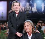 Viggo Mortensen et Kodi Smit-McPhee très complices, à l'occasion de l'avant-première de  The Road , à la 66e Mostra de Venise, le 3 septembre 2009 !