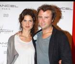 Alexandre Brasseur et son épouse Juliette à la soirée de vernissage de l'exposition Lancel. 08/09/09