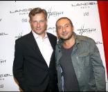 Fred Testot et Marc Lelandais à la soirée de vernissage de l'exposition Lancel. 08/09/09